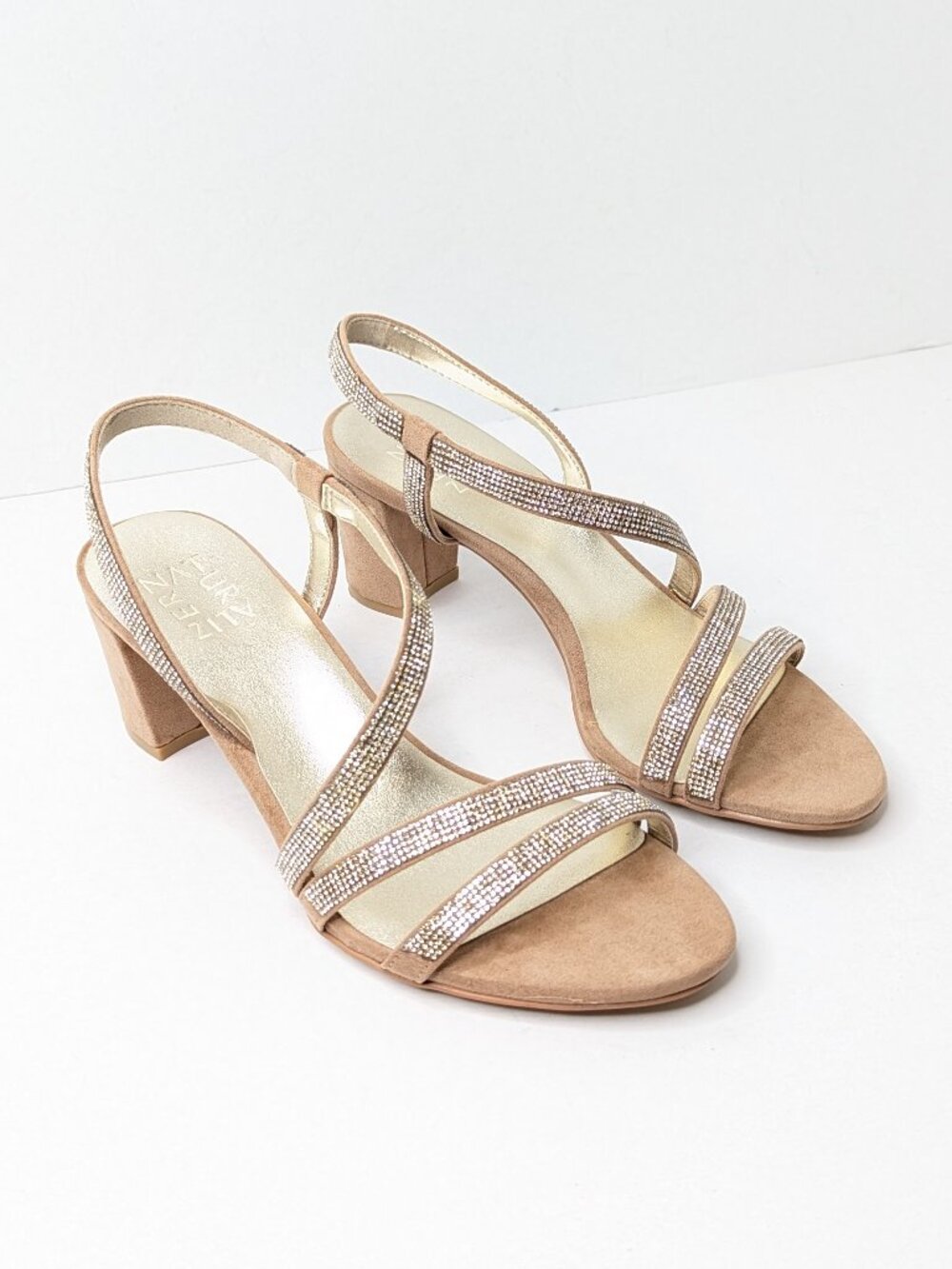 Naturalizer Vanessa 2 Slingback Heeled Sandals Tan Women's 7